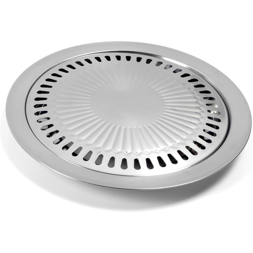 Korean Bbq Grill - Koreaanse BBQ-grillpannenset met antiaanbakgrillmand Rookloze kookplaat